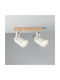 Fan Europe Eda-AP2 Double Spot with Socket E14 in White Color