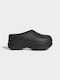 Adidas Mules με Χοντρό Χαμηλό Τακούνι σε Μαύρο Χρώμα