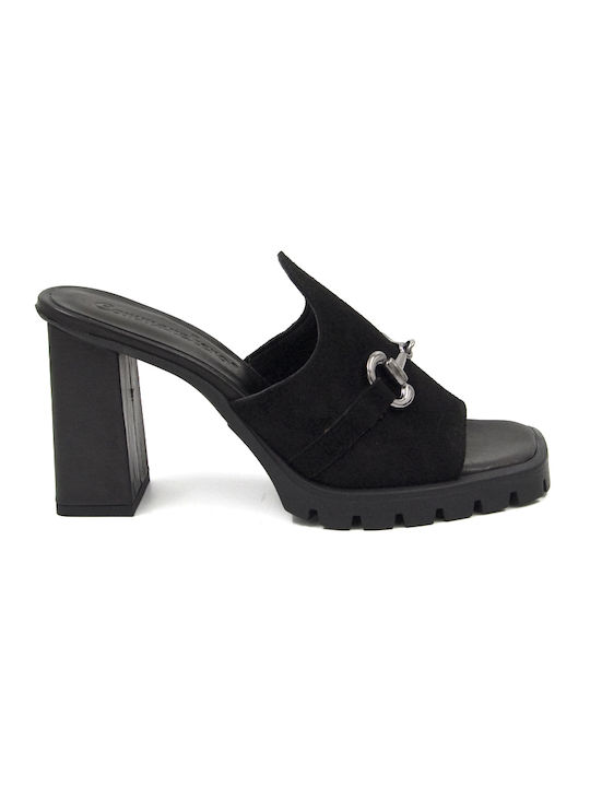 Commanchero Original Chunky Heel Mules Black