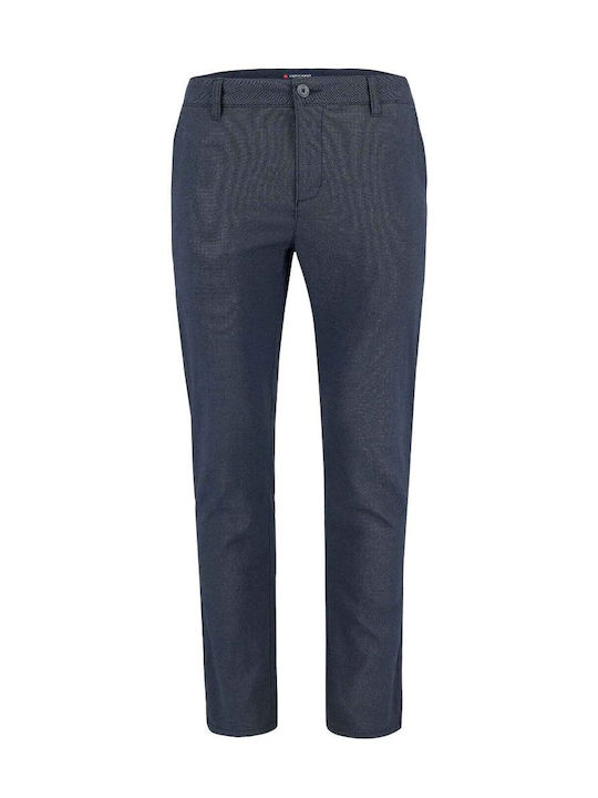 Volcano R‑PAT Fine Print Chino Trousers - Navy