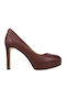 Chantal Leder Pumps Burgundisch