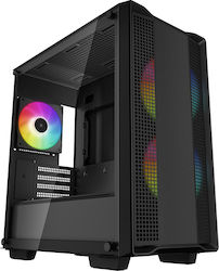 Deepcool CC360 ARGB Gaming Mini Tower Computer Case with Window Panel Black