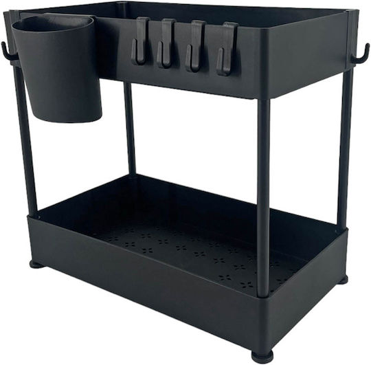 Ankor Organizer Für Die Küchenspüle Aus Schwarz Kunststoff 40x22x37cm