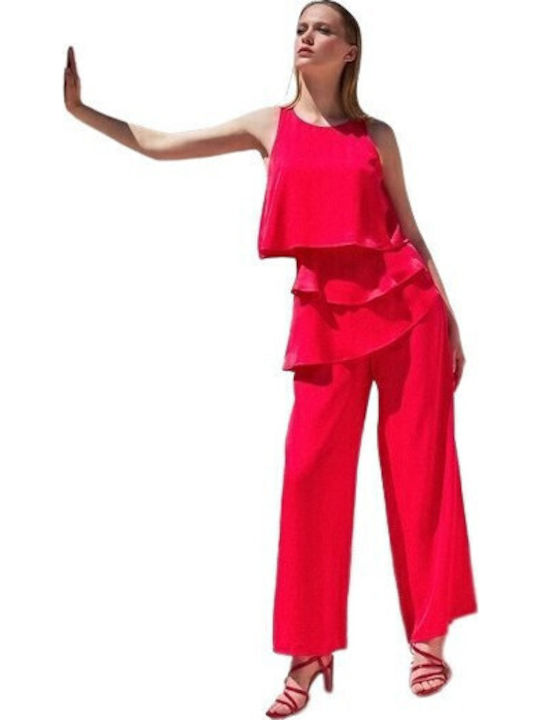 Women's Sleeveless One-piece Suit Red
