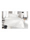 Guy Laroche Set Bettbezug Baumwollsatin King Size mit 2 Kissenbezügen 260x260 Blend White