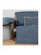 Aslanis Home New Maze Sofa Throw 2 Seater Chenille 180x250cm Blue