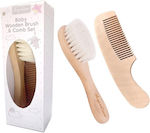 Baby Brush & Comb Beige 2pcs