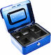 Lalos Cash Box with Lock Blue 2219