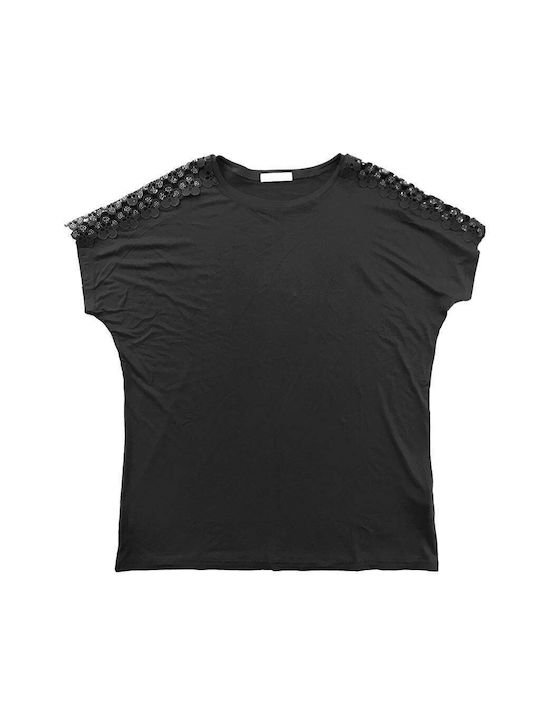 Ustyle Women's T-shirt Black