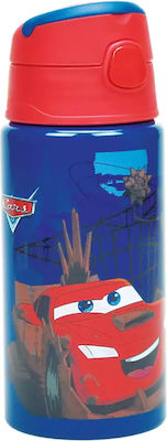 Gim Παγούρι Αλουμινίου με Καλαμάκι Cars Road Rumblers σε Μπλε χρώμα 500ml