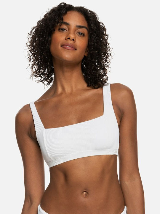 Roxy Padded Sports Bra Bikini Top White