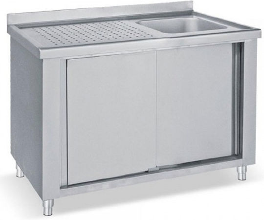 Bambas Frost Chiuvetă Închisă Single LK1-140 με 1 Γούρνα 50x50x30cm
