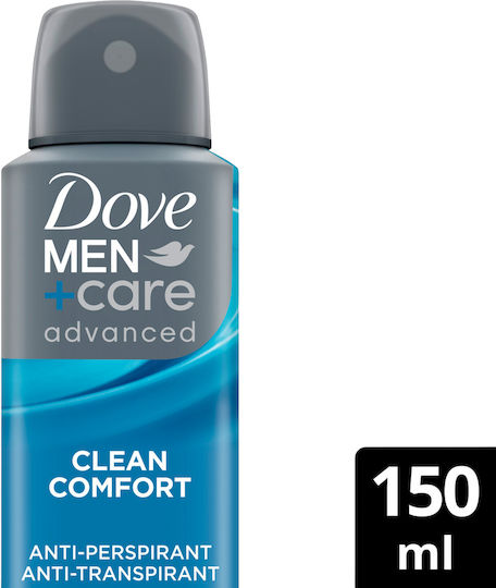Dove Men Care Advanced Clean Comfort Deodorant 72h sub formă de Spray 150ml