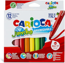 Carioca Jumbo 6mm Σετ 12 χρώματα Carioca Jumbo 6mm Σετ 12 χρώματα