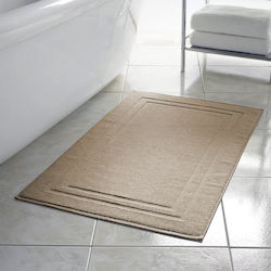 Lino Home Solid Hotel Bathroom Mat Beige 50x75cm