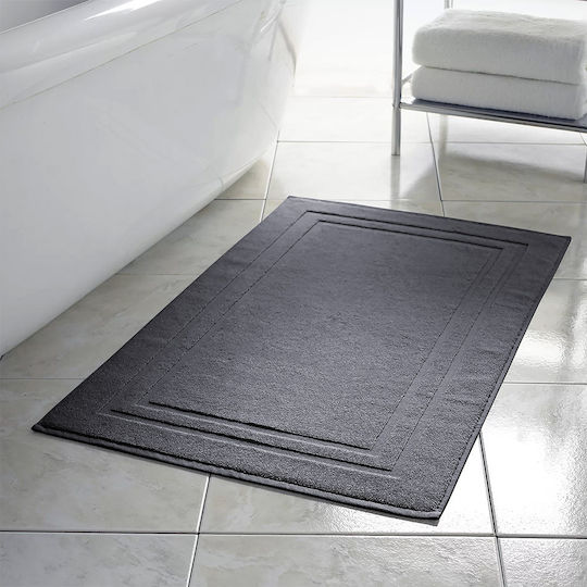 Lino Home Solid Hotel Bathroom Mat Gray 50x75cm