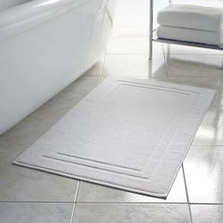 Lino Home Solid Hotel Bathroom Mat White 50x75cm