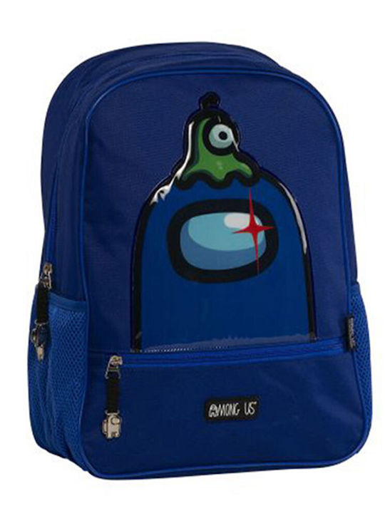 Graffiti Among Us School Bag Backpack Elementary, Elementary in Blue color