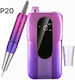 VKN-DMP20 Nail Drill Battery Purple with Pedal with 30000 Rotations per Minute