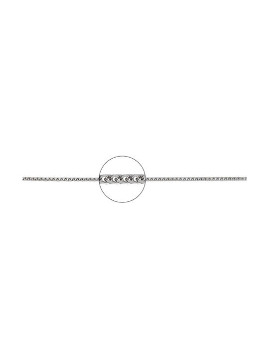 Chain Spoke Square n2 White gold, 45cm