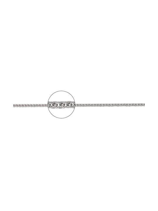 Chain Spoke Square n3 White gold, 50cm