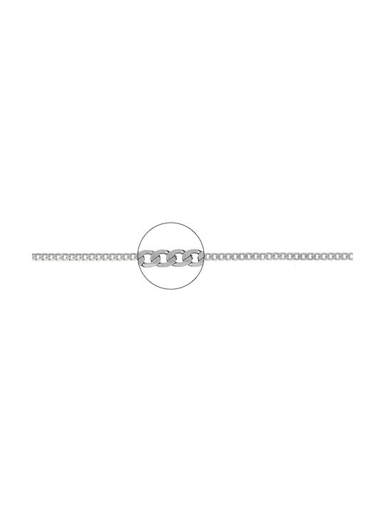 Chain Gourmet n1 White gold, 45cm