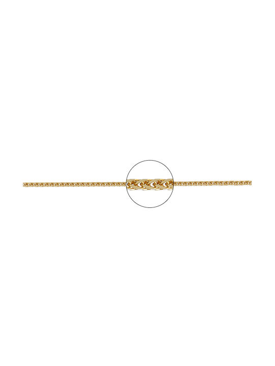 Kette Speiche Quadrat n3 Gold, 45cm