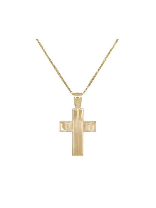 Βαπτιστικοί Σταυροί με Αλυσίδα Χρυσός βαφτιστικός σταυρός με αλυσίδα για αγόρι 046167C 046167C Ανδρικό Χρυσός 14 Καράτια