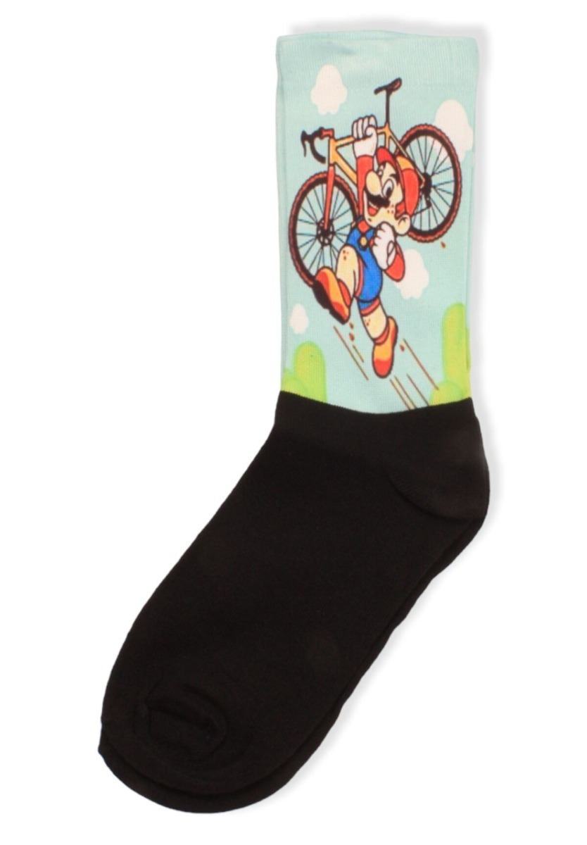 Trendy Super Mario Bike TRPR32 Γυναικείες Κάλτσες με Σχέδια Πολύχρωμες