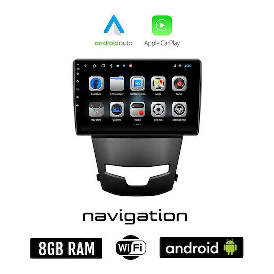 Car Audio System for Opel Combo Daewoo Korando Ssangyong Korando 2014> (Bluetooth/USB/AUX/WiFi/GPS/Apple-Carplay/Android-Auto) with Touch Screen 9"