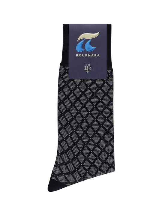 Pournara Men's Patterned Socks Black