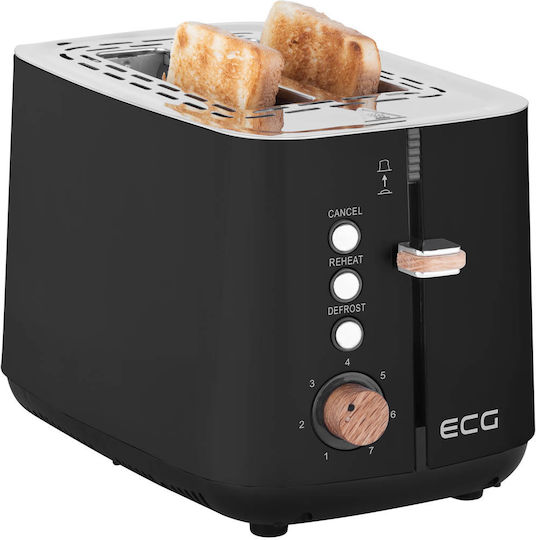 ECG Toaster 2 Schlitze 1000W Schwarz