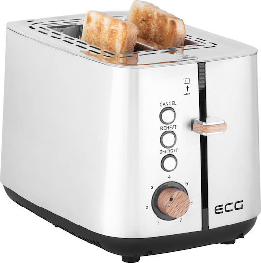 ECG Φρυγανιέρα 2 Θέσεων 1000W Inox