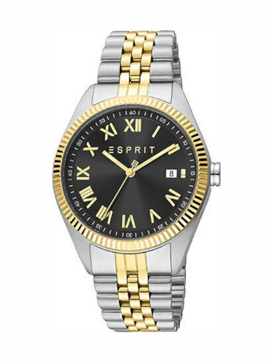 Esprit Herrenuhr Batterie mit Silber Metallarmband