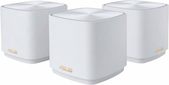 Asus ZenWiFi XD4 Plus WiFi-Mesh-Netzwerk Zugriffspunkt Wi-Fi 6 Dualband (2,4 & 5 GHz) in Dreifach-KIt Weiß