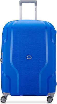 Delsey Clavel Large Travel Suitcase Hard Klein Blue with 4 Wheels Height 70.5cm