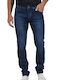 Men's Jeans Pants Elastic Navy Blue