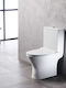 Tema Stehende Toilette Rimless mit Spülung Weiße
