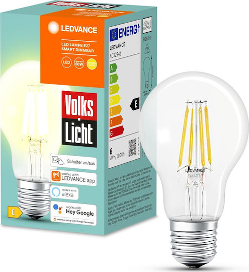 Ledvance Smart Λάμπα AC32941 LED 6W για Ντουί E27 Θερμό Λευκό 806lm