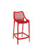 Outdoor Stool from Polypropylene Air Bar 65 Red 4 Pieces 44x51x95cm