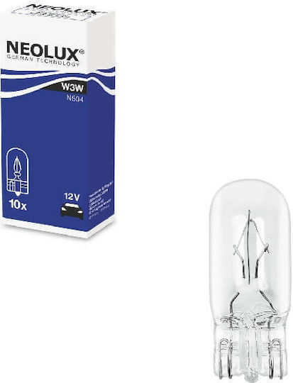 Neolux Λάμπα Αυτοκινήτου N504 T10 / W3W Αλογόνου 12V 3W 1τμχ