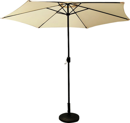 Howe Garden & Terrace Floor Aluminium Round Parasol Beige D3xH2.45m