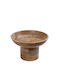 Espiel Mango Decorative Bowl Pedestal Brown 38.1x38.1x24cm