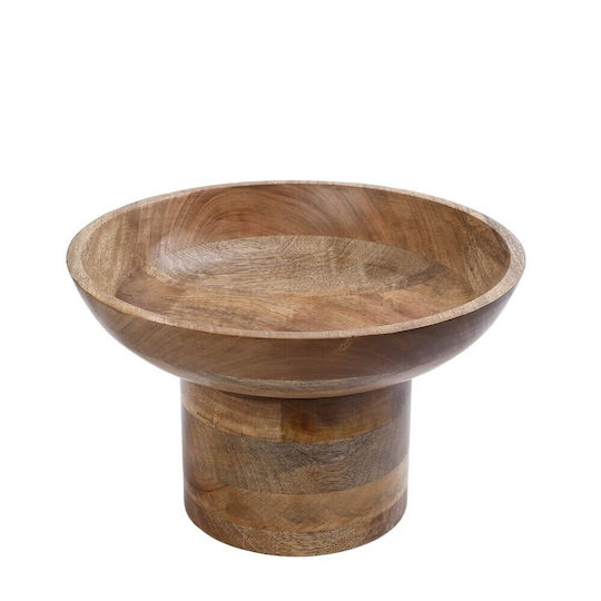 Espiel Mango Decorative Bowl Pedestal Brown 38.1x38.1x24cm