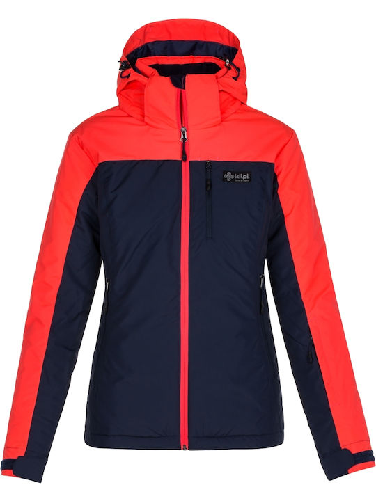 Kilpi Flip-W Dark Women's Short Sports Jacket Waterproof for Winter with Hood Navy Blue LL0041KI-DBL