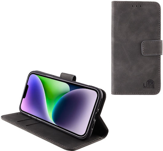 Lime Essential Magnet Book Δερματίνης Γκρι (iPhone 14)