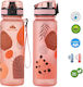 AlpinPro Kids Plastic Water Bottle with Straw N...