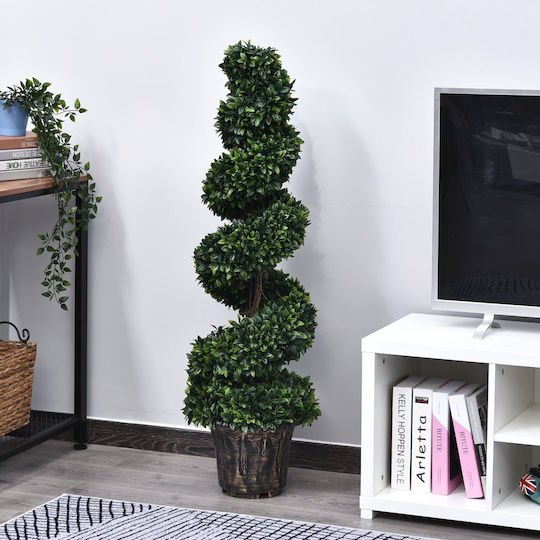 Arbore Artificial de Exterior Buxus (Box comun) Green 112cm Outsunny