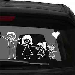 Happy Family on Board Αυτοκόλλητο Λευκό
