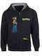 Fleece Kinder-Sweatshirt Strickjacke mit Kapuze und Taschen Schwarz